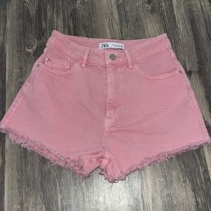 Pink Zara Denim Shorts